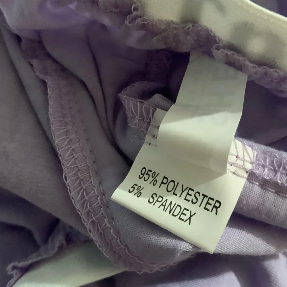 Lavender Contrast Binding Letter Tape Crop Top & Dolphin Shorts Lounge Set NWOT